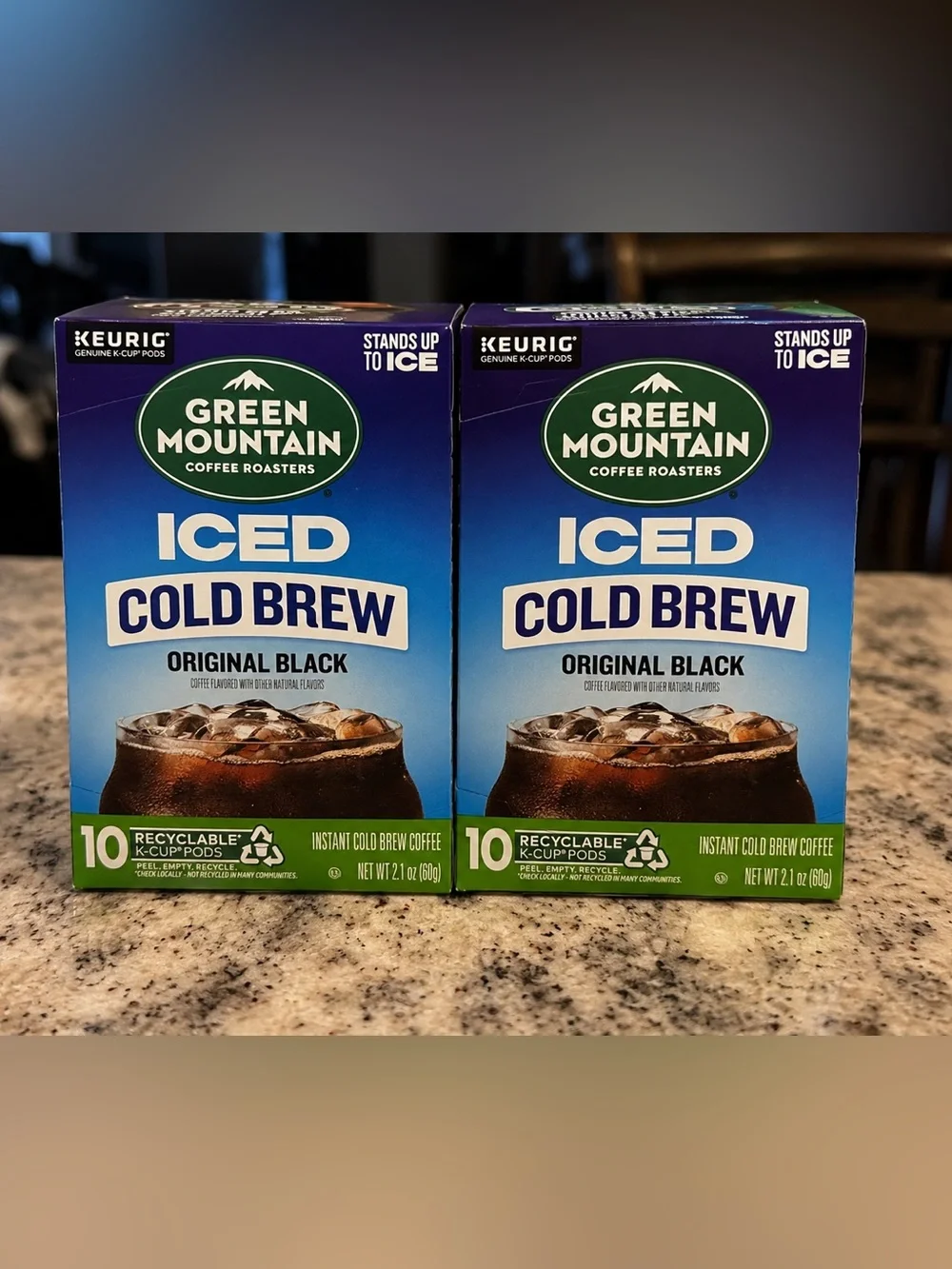 2pack 20pods Keurig Green Mountain Iced Cold Brew Original Black K-Cup Pods